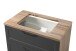 Waschtisch >Lyon< in grau, Wotaneiche, MDF - 80x63x47cm (BxHxT)
