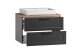 Waschtisch >Lyon< in grau, Wotaneiche, MDF - 80x63x47cm (BxHxT)