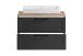 Waschtisch >Lyon< in grau, Wotaneiche, MDF - 80x63x47cm (BxHxT)