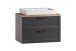 Waschtisch >Lyon< in grau, Wotaneiche, MDF - 80x63x47cm (BxHxT)