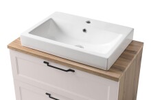 Waschtisch >Lyon< in Wotaneiche, Kaschmir, MDF - 80x63x47cm (BxHxT)