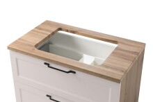 Waschtisch >Lyon< in Wotaneiche, Kaschmir, MDF - 80x63x47cm (BxHxT)