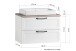 Waschtisch >Lyon< in Wotaneiche, Kaschmir, MDF - 80x63x47cm (BxHxT)