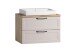 Waschtisch >Lyon< in Wotaneiche, Kaschmir, MDF - 80x63x47cm (BxHxT)