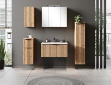 Hängeschrank >Nizza< in Wotaneiche-Dekor - 30x64x20cm (BxHxT)