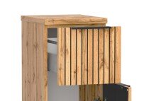 Unterschrank >Nizza< in Wotaneiche-Dekor - 30x79x35cm (BxHxT)