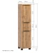 Midischrank >Nizza< in Wotaneiche - 30x130x35cm (BxHxT)