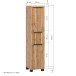 Midischrank >Nizza< in Wotaneiche - 30x130x35cm (BxHxT)