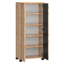 Midischrank >Nizza< in Wotaneiche-Dekor - 60x130x35cm (BxHxT)