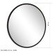 Rahmenspiegel-rund >Nizza< in schwarz, Metall - 60x60cm (BxH)
