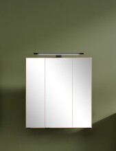 Badezimmerspiegelschrank >Nizza< in Wotaneiche-Dekor - 60x64x20cm (BxHxT)