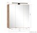 Badezimmerspiegelschrank >Nizza< in Wotaneiche-Dekor - 60x64x20cm (BxHxT)