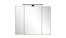 Badezimmerspiegelschrank >Nizza< in Wotaneiche - 80x64x20cm (BxHxT)