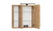 Badezimmerspiegelschrank >Nizza< in Wotaneiche - 80x64x20cm (BxHxT)