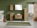 Badezimmerspiegelschrank >Nizza< in Wotaneiche - 80x64x20cm (BxHxT)