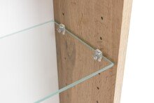 Badezimmerspiegelschrank >Nizza< in Wotaneiche-Dekor - 120x64x20cm (BxHxT)