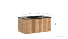 Waschtisch >Nizza< in Wotaneiche - 80x41x47cm (BxHxT)