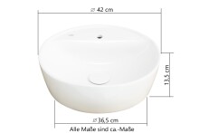 Waschtisch >Nizza< in Wotaneiche-Dekor - 80x41x47cm (BxHxT)