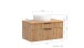 Waschtisch >Nizza< in Wotaneiche-Dekor - 80x41x47cm (BxHxT)