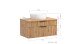 Waschtisch >Nizza< in Wotaneiche-Dekor - 80x41x47cm (BxHxT)
