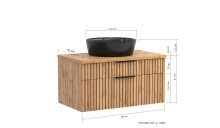 Waschtisch >Nizza< in Wotaneiche - 80x41x47cm (BxHxT)