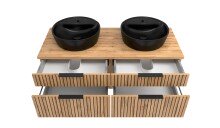 Waschtisch >Nizza< in Wotaneiche-Dekor - 120x41x47cm (BxHxT)