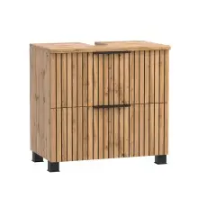 Waschbeckenunterschrank >Nizza< in Wotaneiche-Dekor...