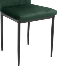 Esszimmerstuhl >Maia< (2er-Set) in Grün, Samt/Metall - 42x98x53cm (BxHxT)