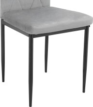 Esszimmerstuhl >Maia< (2er-Set) in Grau, Samt/Metall - 42x98x53cm (BxHxT)