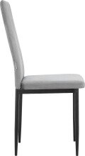Esszimmerstuhl >Maia< (2er-Set) in Grau, Samt/Metall - 42x98x53cm (BxHxT)