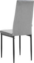 Esszimmerstuhl >Maia< (2er-Set) in Grau, Samt/Metall - 42x98x53cm (BxHxT)