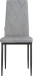 Esszimmerstuhl >Maia< (2er-Set) in Grau, Samt/Metall - 42x98x53cm (BxHxT)