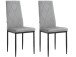 Esszimmerstuhl >Maia< (2er-Set) in Grau, Samt/Metall - 42x98x53cm (BxHxT)