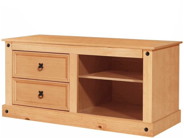 TV-Board >Hallfrid< 2 Schubladen, 2 Fächer, in Kiefer natur - 120x57x50cm (BxHxT)