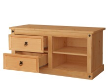 TV-Board >Hallfrid< 2 Schubladen, 2 Fächer, in Kiefer natur - 120x57x50cm (BxHxT)