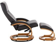 Relaxsessel >Paris-I< in Grau, PU - 67x103x85cm (BxHxT)