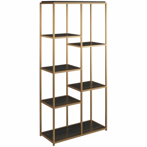 Bücherregal >Ulva< in Braun - 86x180x36 (BxHxT)