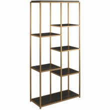 Bücherregal >Ulva< in Braun - 86x180x36 (BxHxT)