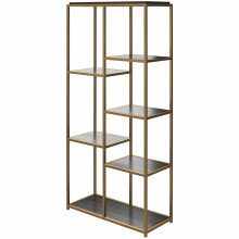 Bücherregal >Ulva< in Braun - 86x180x36 (BxHxT)