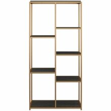 Bücherregal >Ulva< in Braun - 86x180x36 (BxHxT)