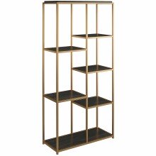 Bücherregal >Ulva< in Braun - 86x180x36 (BxHxT)