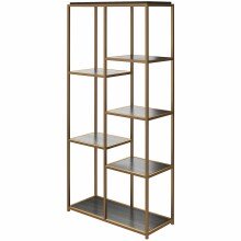 Bücherregal >Ulva< in Braun - 86x180x36 (BxHxT)