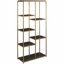 Bücherregal >Ulva< in Braun - 86x180x36 (BxHxT)