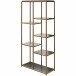 Bücherregal >Ulva< in Braun - 86x180x36 (BxHxT)
