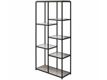 Bücherregal >Ulva< in Grau - 86x180x36 (BxHxT)