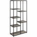 Bücherregal >Ulva< in Grau - 86x180x36 (BxHxT)