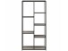 Bücherregal >Ulva< in Grau - 86x180x36 (BxHxT)