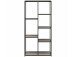 Bücherregal >Ulva< in Grau - 86x180x36 (BxHxT)