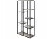 Bücherregal >Ulva< in Grau - 86x180x36 (BxHxT)