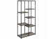 Bücherregal >Ulva< in Grau - 86x180x36 (BxHxT)